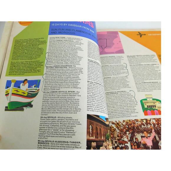 Vintage 1968 Psychedelic Retro Explore Europe American Express Travel Brochure - Picture 7 of 7